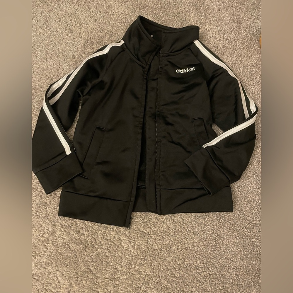 Adidas Kids Black and White Jacket